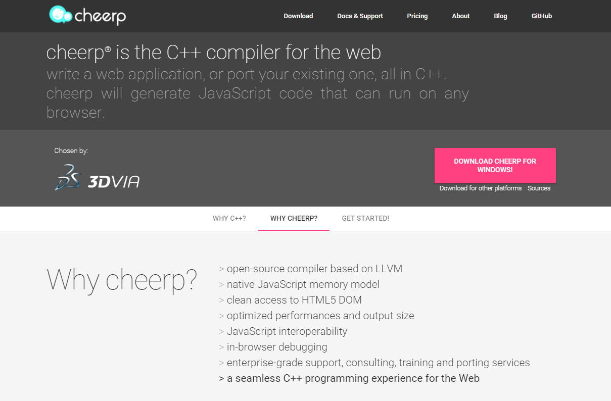 Cheerp Home Page